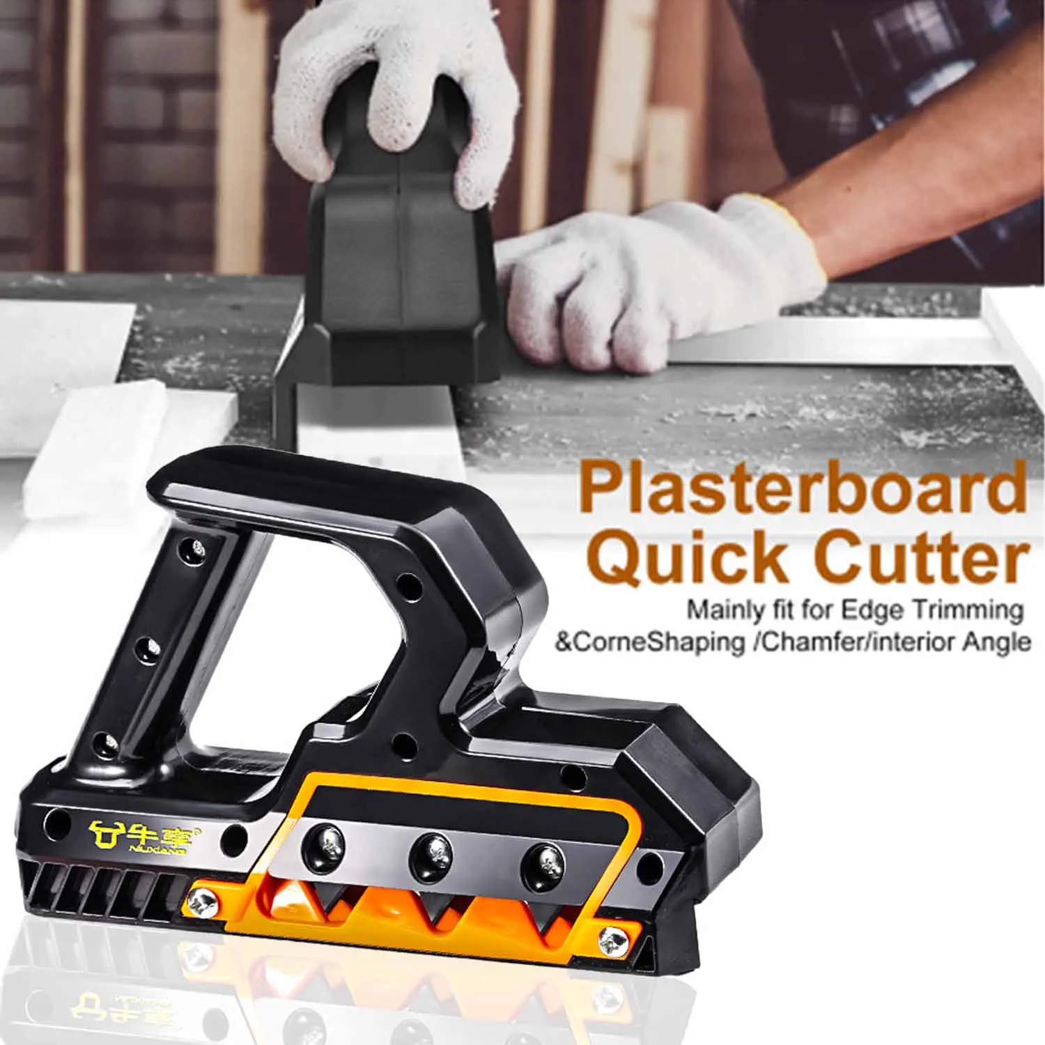 Plasterboard Quick Cutter, Gypsum Board Hand Plane, Drywall Edge Chamfer, Woodworking Cutting Tool, 45 °, 60 ° Trimmer Hand Tool