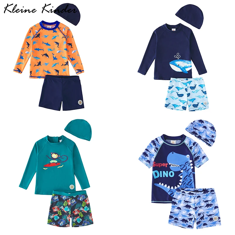 

Children Swimming Suit Shark Dinosaur Swimwear for Boys Long Sleeve UV Protection Bathing Suit Kids Beach Swimsuit Baby Toddlers