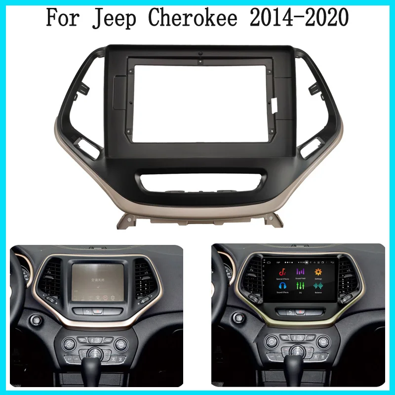 

10.1 Inch Car Radio Fascia Panel Frame for JEEP Cherokee 2015-2019 android big screen 2 Din android Car Radio Fascia Frame