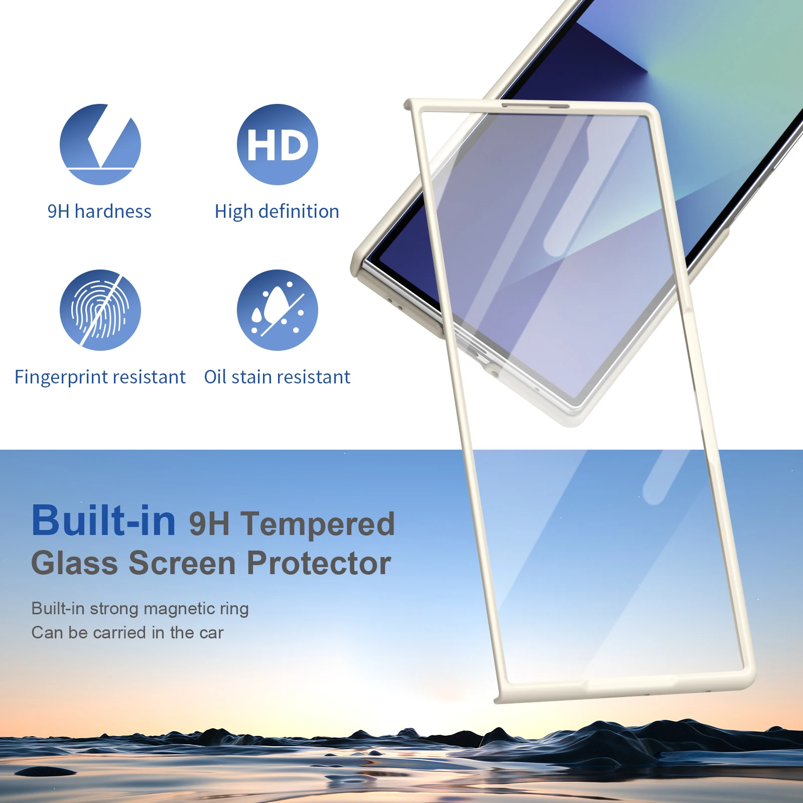 360° Foldable Magnetic Glass Protective Phone Case