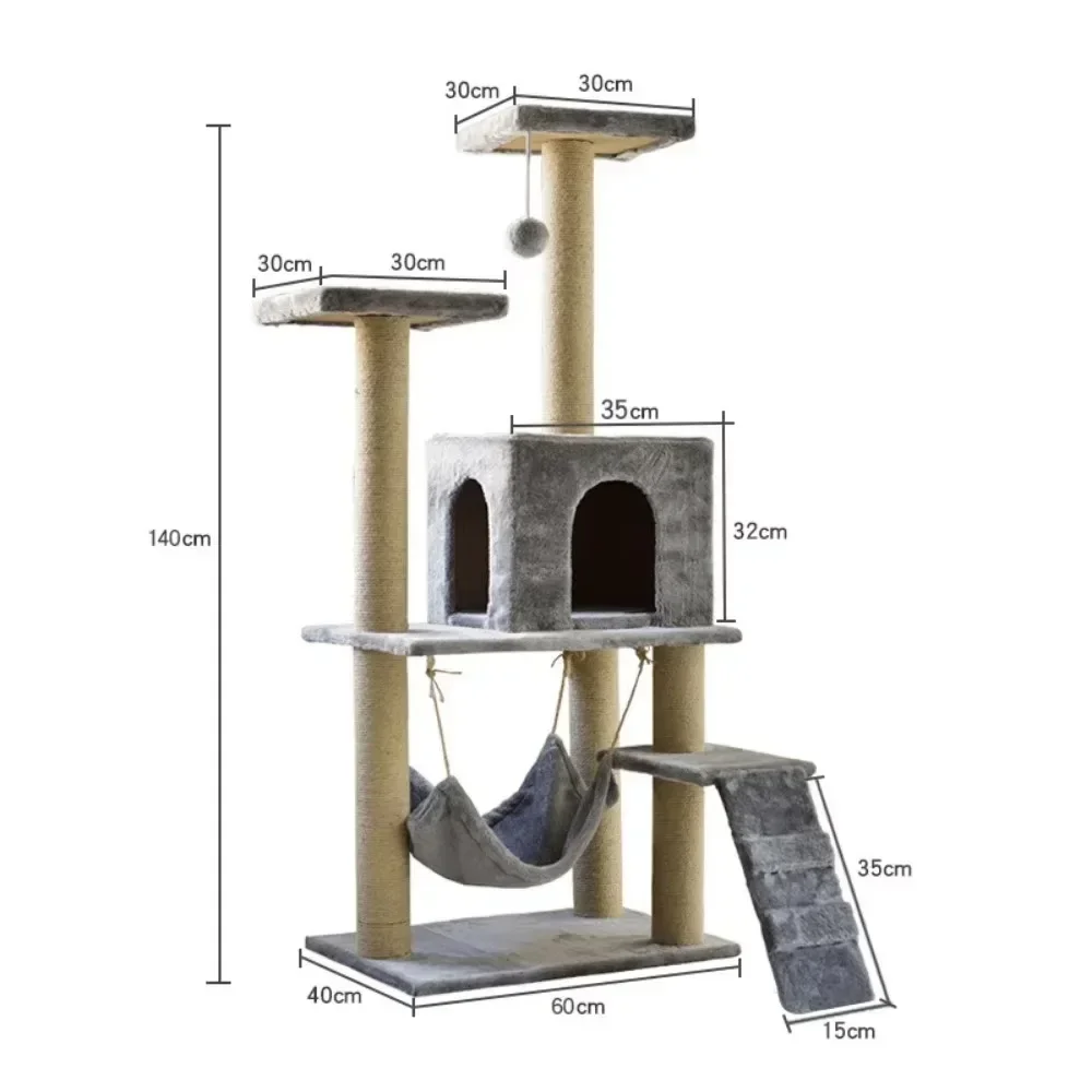 Cat Tree Tower Scratch Post House Condo Cardboard Pet Accessories Cat Furniture