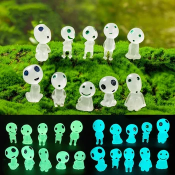 10 pezzi elfi luminosi mini figure acquario decorazione Kodama figure che si illuminano al buio giardino micro fiore in vaso paesaggio ornamento 1