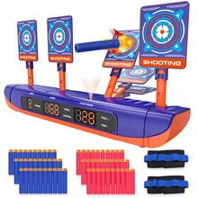 

For Nerf Guns Bullets Auto Reset Electric Shooting Target Accessories Kids Sound Light Shooting Game Toys High Precision Scoring