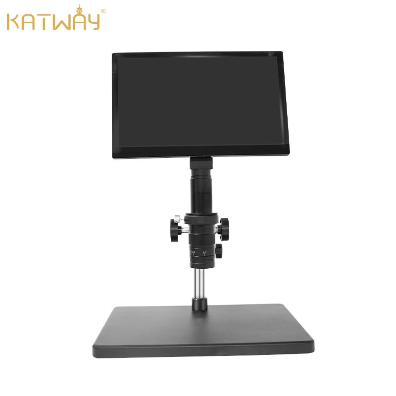 KATWAY 주얼리 삼안 현미경 스테레오 전문 전자 카메라, HDMI USB 비디오 디지털 용접, 휴대폰 납땜