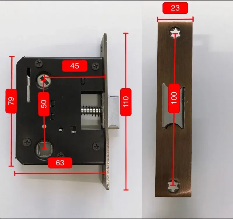 Single  Channel Diagonal Tongue Anti-theft Door Lock Anti-theft Fireproof  Universal Lock Body