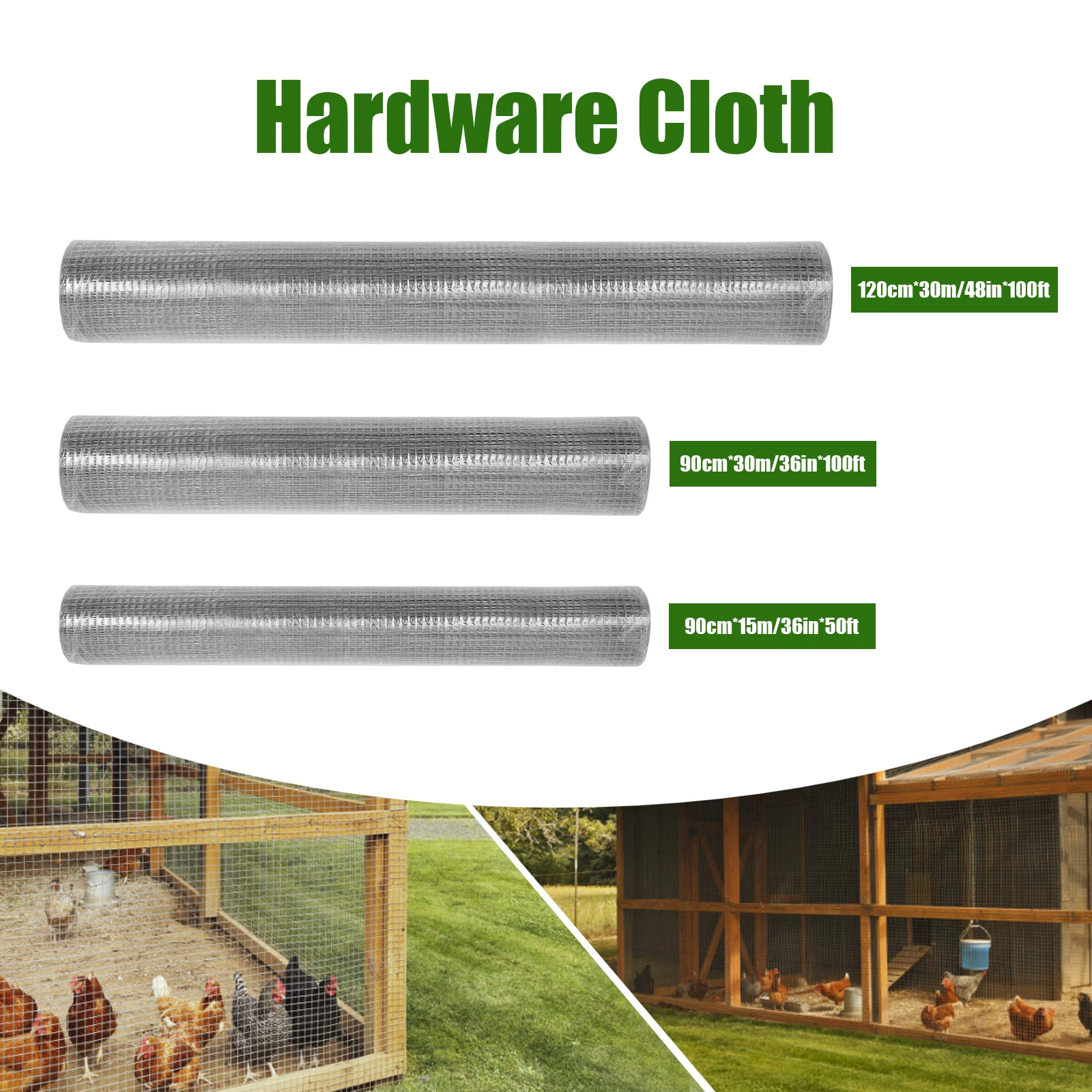1/4 Inch Hardware Cloth Chicken Wire Fence Galvanized Welded Cage Wire Mesh Roll Poultry Metal Wire Fencing 2