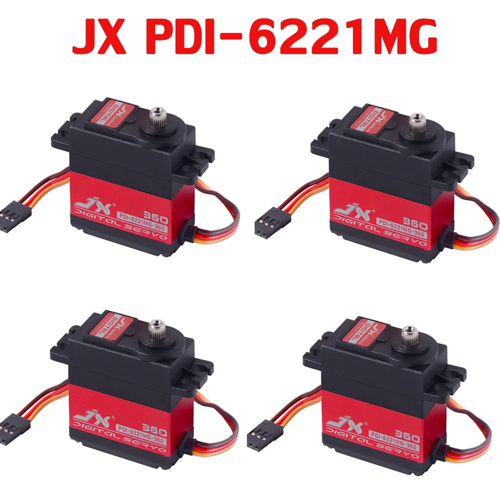 4PCS JX PDI6221MG Metal Gear 20kg Rc Servo Arm Large Torque Digital