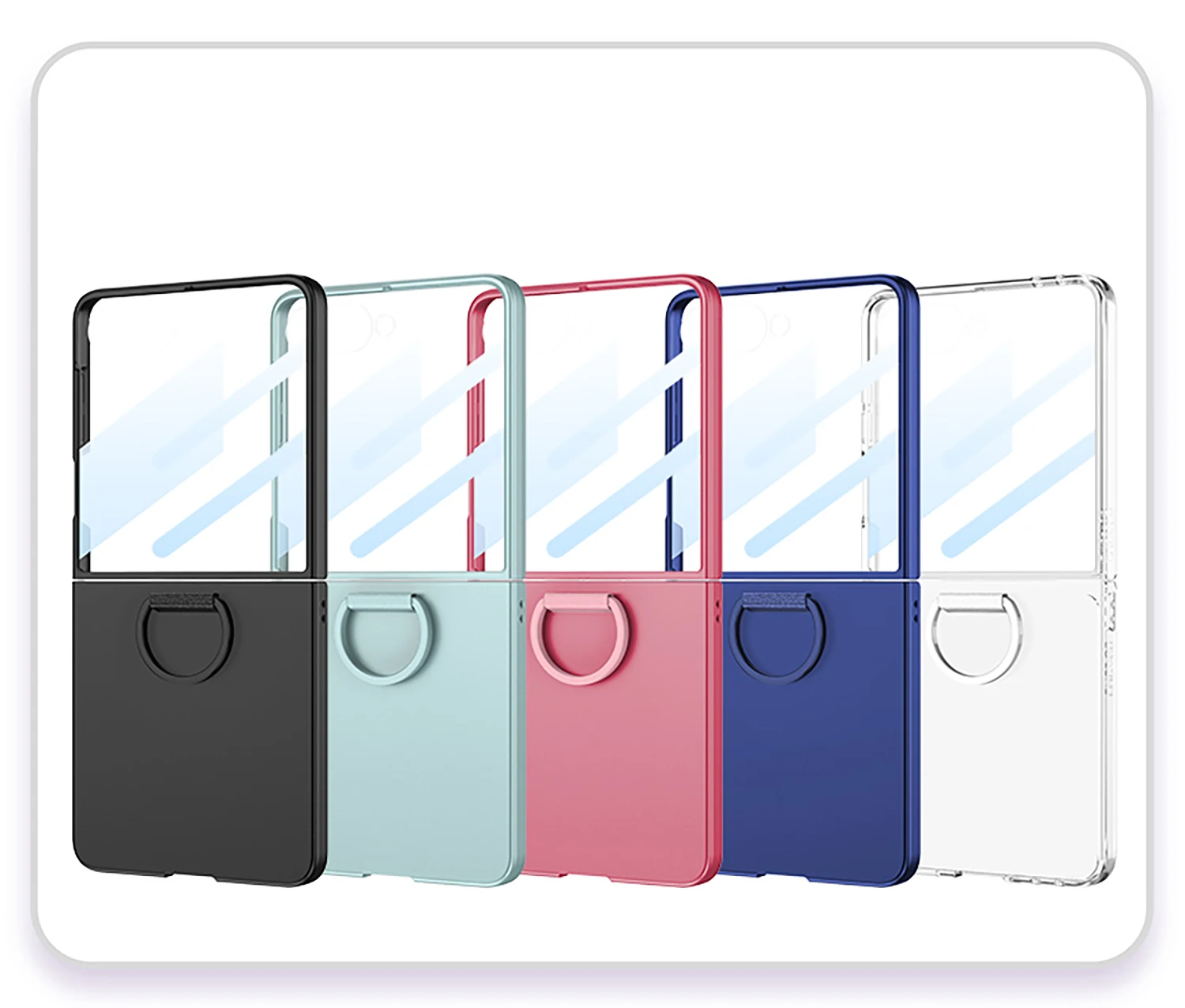 Original Case for Samsung Galaxy Z Flip 7 Ultra-thin Ring Holder Outer Screen Gl