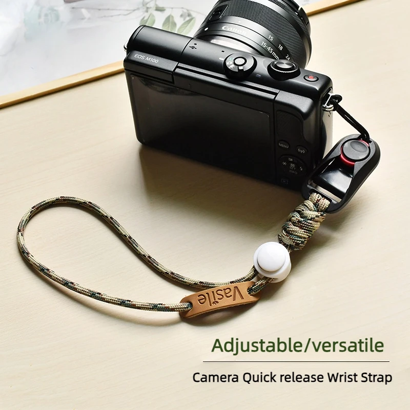 손으로 짠 카메라 퀵 릴리스 손목 Stap  캐논 M200 M6 M50 Nikon Z9 Leica Fuji XT5 SLR 전화 자동차 키용 분실 방지 로프
