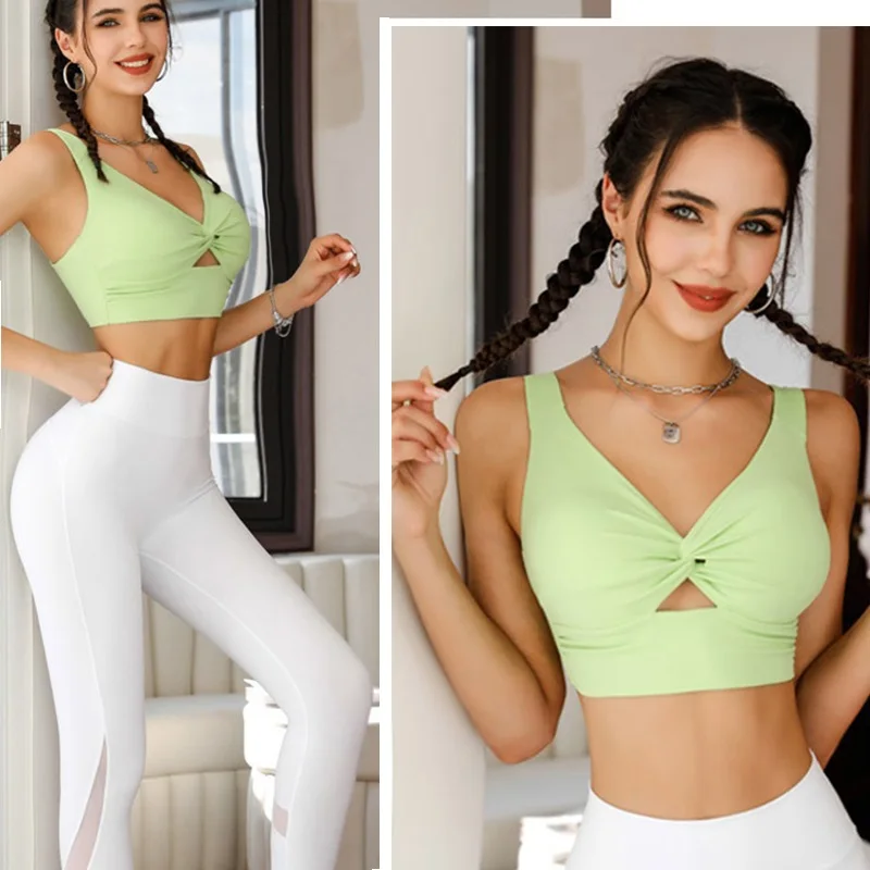Women Sports Bra Push Up Underwear Sexy Fitness Yoga Crop Tank Top Athletic Hot Girl Vest Shockproof Shirt Running Sportswear