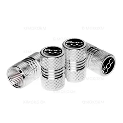Set of 4 Stylish Car Tire Valve Caps - Premium Protective Covers (Silver)