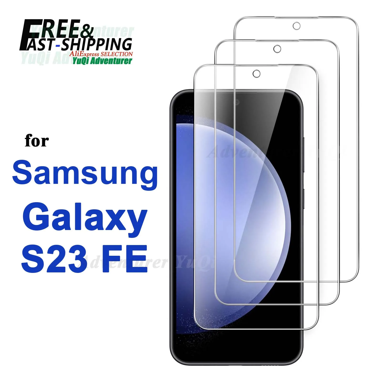 

Screen Protector For Galaxy S23 FE Samsung, Tempered Glass HD 9H Hight Aluminum Anti Scratch Case Friendly Free Shipping