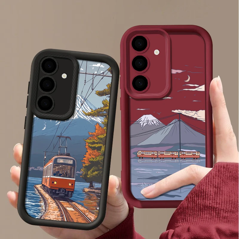 Mountain Train Soft Phone Case - Premium Protective Cover