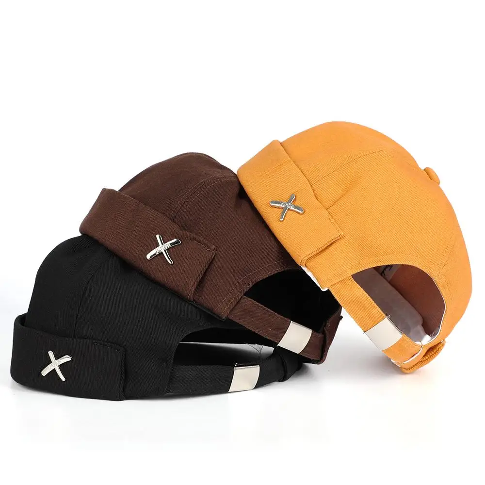 Brimless Skullies Cap Unisex Fashionable Hat Adjustable No Brim Baseball Cap for Men And Women Street Portable Docker Hat