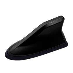 Sleek Carbon Fiber Shark Fin Car Antenna with Signal Amplifier - Black