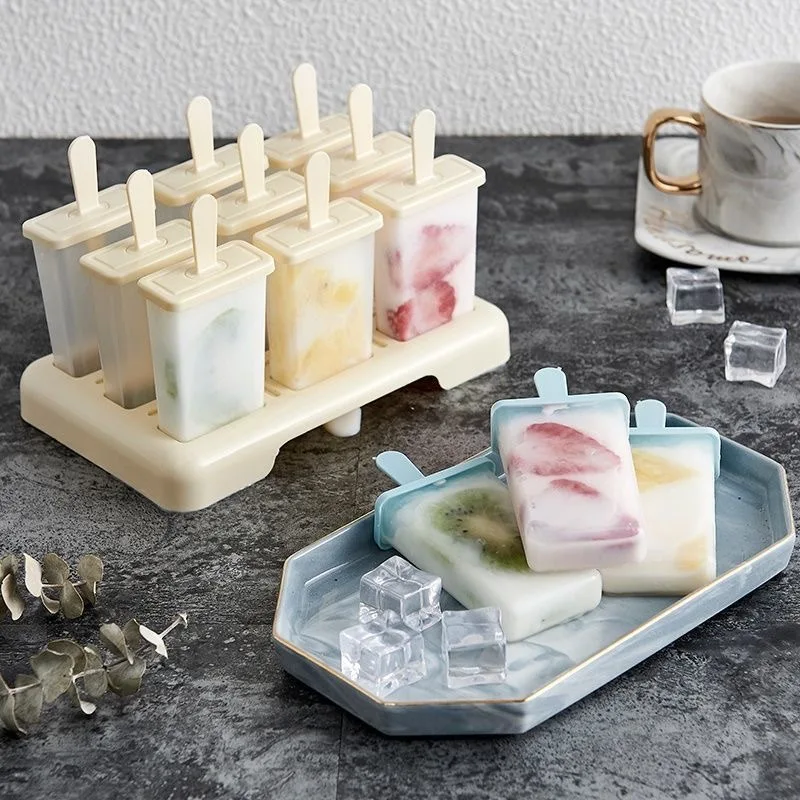 Ice Cream Mold 9 Ice Popsicle Mold Set Homemade Household Reusable Cream with Stick Creative Kitchen Accessories ice mold ice cream molds