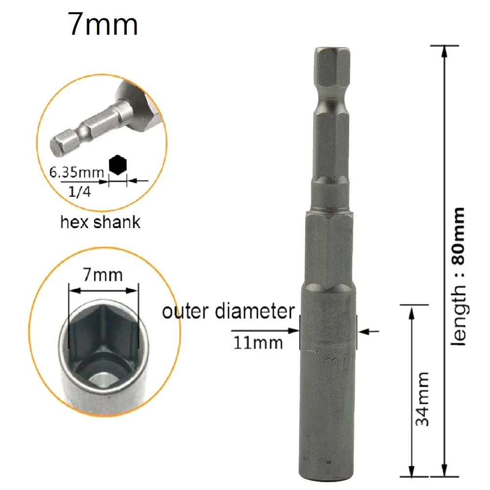 1PC 80mm Length Hex SocketS Sleeve Nozzles Nut