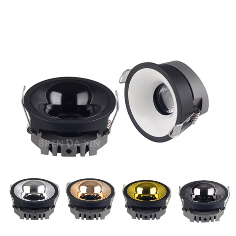 Dimmable COB downlight spotlight AC85-265V anti-glare deep embedded Led ceiling lamp chandelier interior lighting bulb led ceiling light led downlight led spotlight