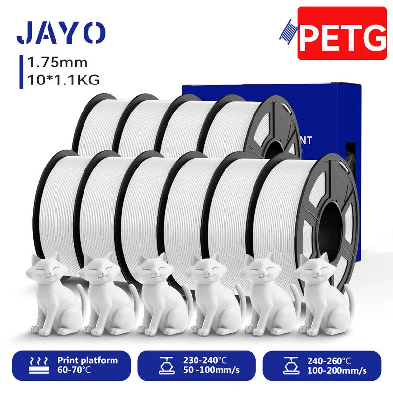 JAYO 3D Printer PLA/PLA Meta/PETG/PLA PLUS/PLA Matte Filament 1.75mm 9/10 Rolls 3D Printing Materials for 3D Printer&3D Pen - Image 27