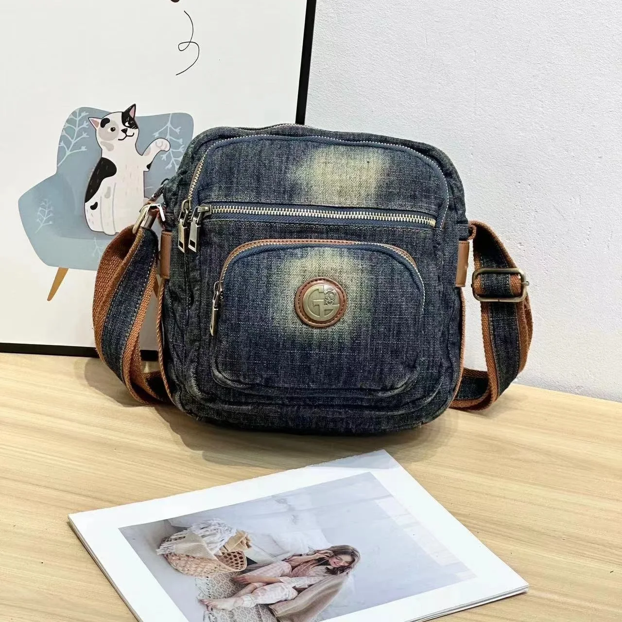 Vintage Fashion Denim Jeans Flap Bags Girls Handbags Crossbody Bag Women Messenger Bags Purse bolsa feminina bolsos mujer