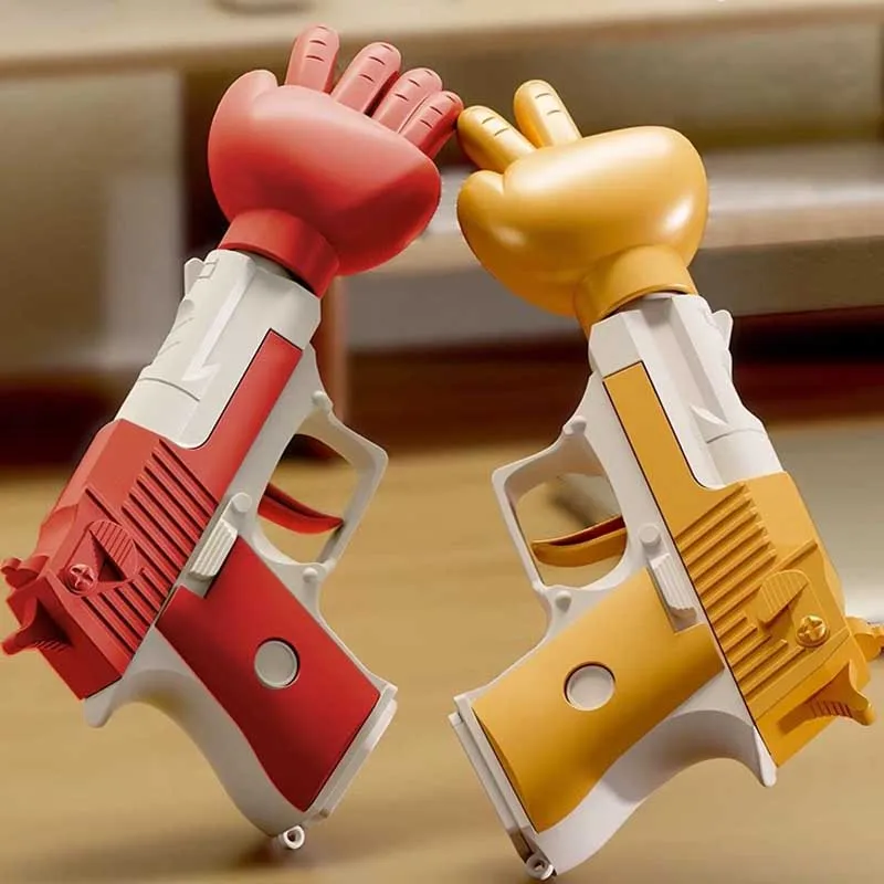 Toy Gun Finger-Guessing Game Scissors Stone Cloth Parent-Child Interaction Decompression Fun Gift Kids Adult Plastic Pistol Toys 2