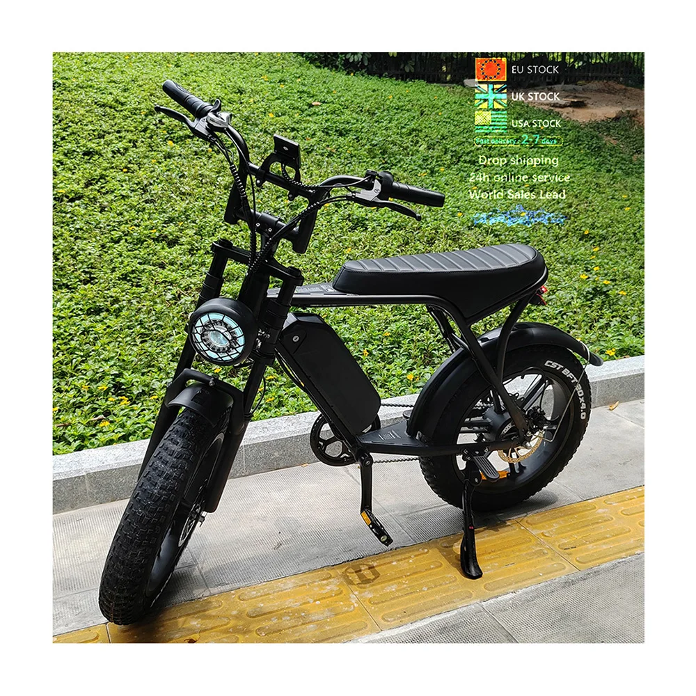 

EU Warehouse Fat Tire Electric Bike 20inch V8 Foldable E Bike Price OUXI 250W 1000W Motor 15AH Battery Electric Bicycle