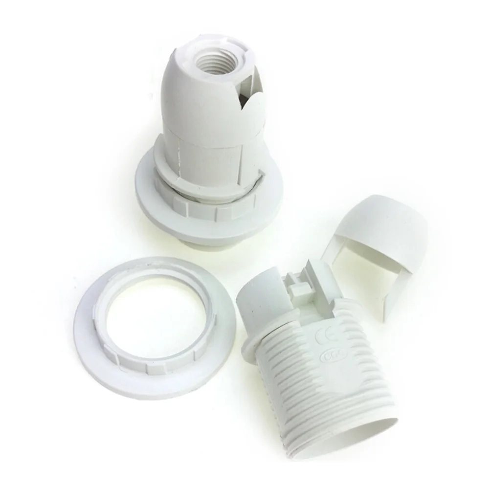 E14 Lamp Bulb Holder Edison Screw Cap Socket White/Black Pendant Ceiling Light Lamp Holder Lamp Bulb Holder Lamp Base