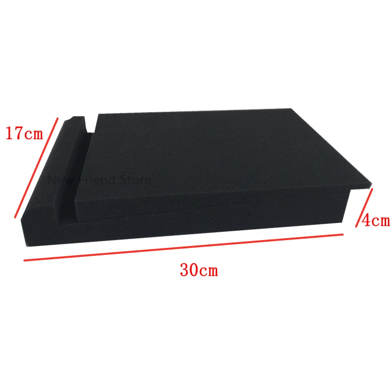 스튜디오 모니터 스피커 방음 폼 아이솔레이터 패드 세트, 고밀도 방음 스폰지, 30x17x4cm