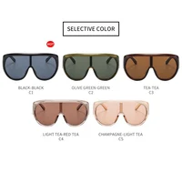 Lunettes de soleil de luxe surdimensionnées pour femmes et hommes, grandes lunettes de sport, tendance, UV400, nouvelle collection 5