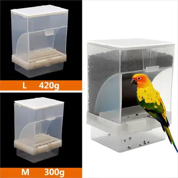 1 Pc Bird Automatic Feeder Parrot Splash Proof Removable Container Bird Cage Bird Feeder Starling Tiger Skin Peony Accessories 1