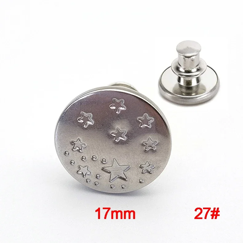 12 Bottoni Metallici Retrò Con Codolo, Color Argento, Misure Assortite 15-30 Mm Per Cucito E Fai Da Te