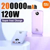 Xiaomi 200000mAh Power Bank 120W Super Fast Charger Portable External Battery Large Capacity Mobile Power for iPhone Samsung New 1