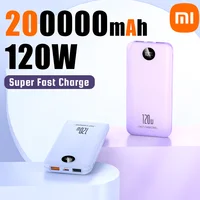 Xiaomi 200000mAh Power Bank 120W Super Fast Charger Portable External Battery Large Capacity Mobile Power for iPhone Samsung New 1