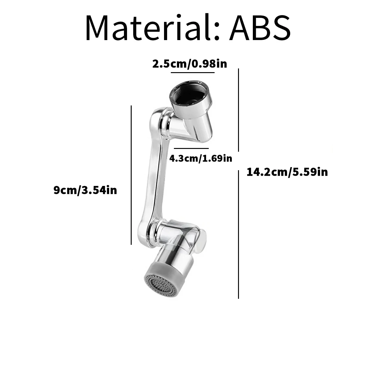 Swivel tap aerator 1080&deg; Bathroom washbasin taps Splash filter Kitchen taps Extension Water-saving nozzles Taps