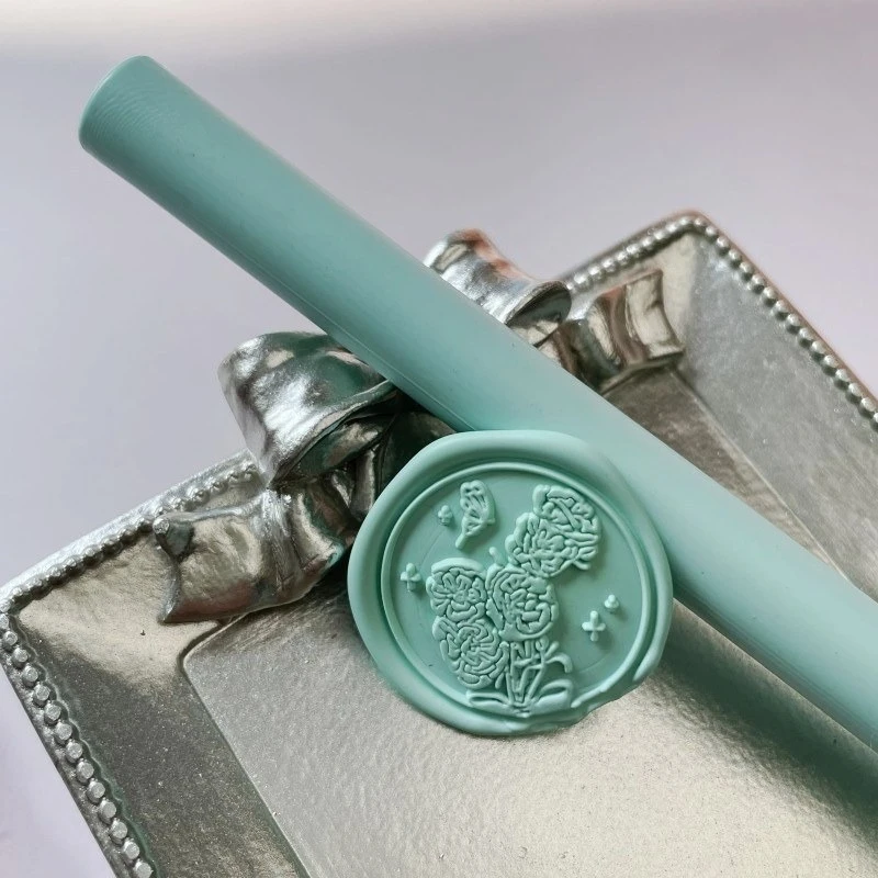Wax Stick Cylindrical Matte Surface for DIY Invitation Card Gift
