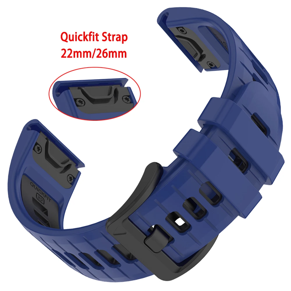Sport Silicone Strap - QuickFit 22/26mm Watchband Bracelet