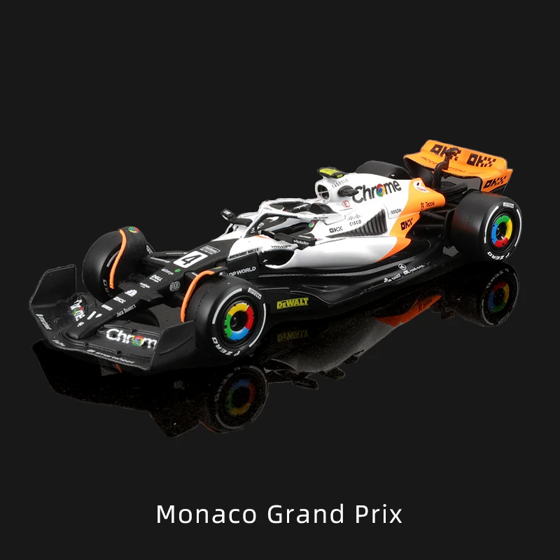 Bbugo 1:43 2023 McLaren F1 모델 MCL60 레이싱 합금 자동차 장난감 4    랜도 노리스 81    오스카 피아스트리 선물 컬렉션