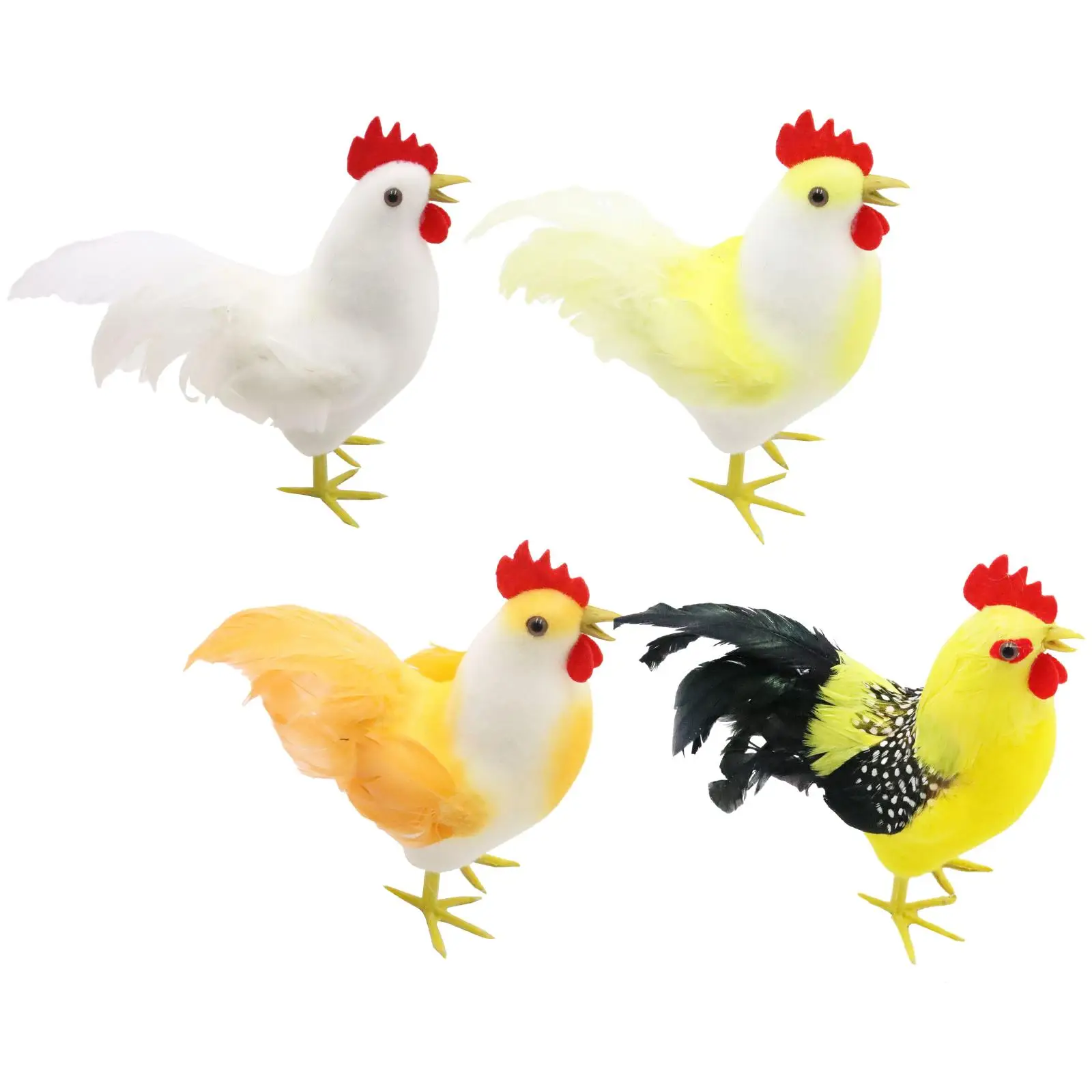 

Rooster Sculpture Outdoor Gifts Foam Statue of Farm Chicken Outdoor Statues for Shelf Decor Yard Lawn Ideal Gift Art Ornaments