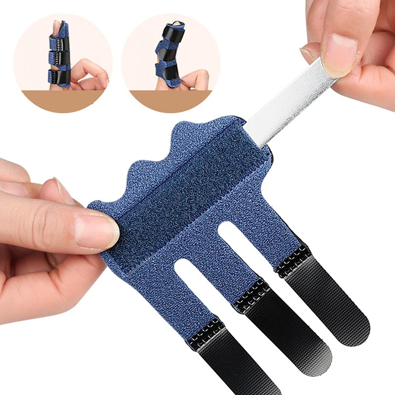 1Pc Verstelbare Vinger Corrector Spalk Pijnverlichting Vinger Brace Ondersteuning Hand Spalk Fix Strap Protector Voor Artritis Gewricht