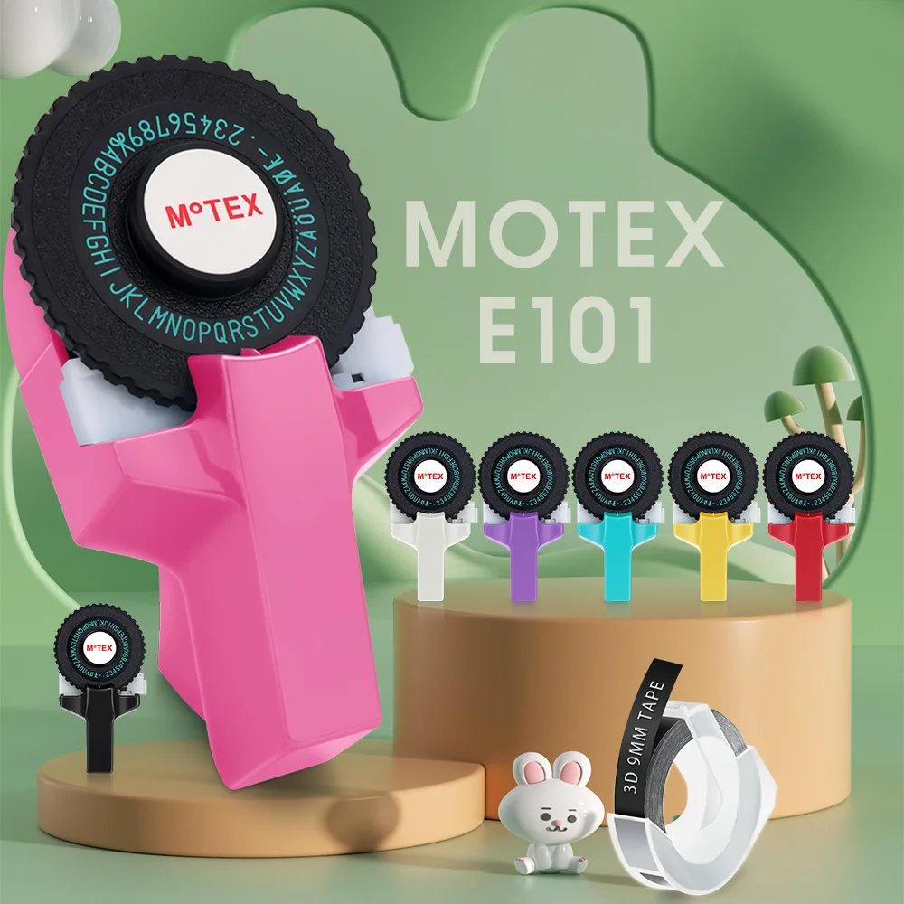 3D taśma z etykietami z maszyna do etykietowania Motex E101 3D tłoczenie drukarka do etykiet Motex E101 zastąpić Motex E202 Dymo 12965 1540 maszyna do pisania