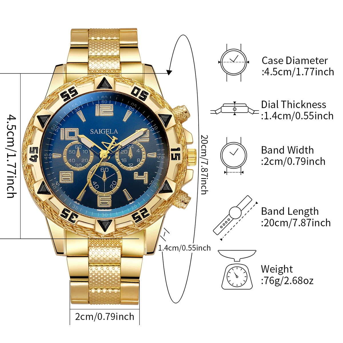 Men Business Watches Fashion Stainless Steel Band Male's Quartz Watch 6