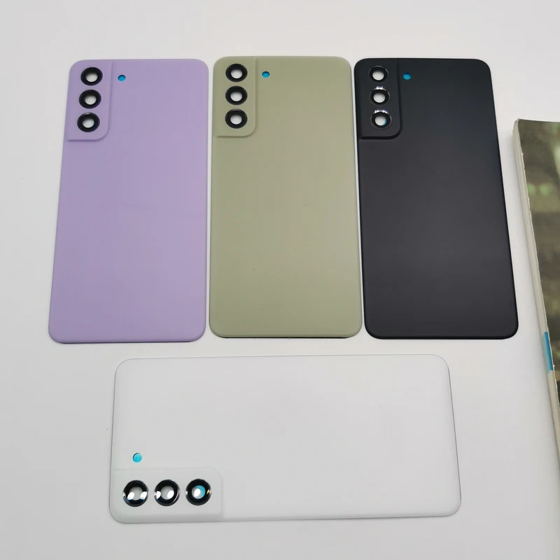 Задняя крышка батарейного отсека для Samsung Galaxy S21FE, сменная Крышка корпуса с объективом камеры для Galaxy S21 FE S21fe G990B