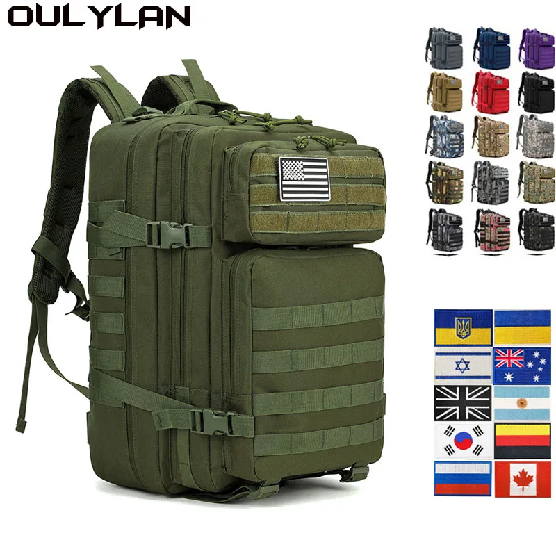 

30L/45L Military Tactical Backpack Men 3P Army Attack Rucksack Field Hiking Camping Bag 900D Oxford Waterproof Travel Bags