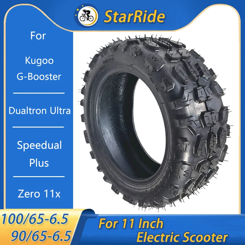 Per Kugoo G-Booster Vsett 11 + Dualtron Ultra Speeddual Plus Zero 11X11 Pollici Scooter Elettrico Pneumatico Tubeless 100/65-6.5 90/65-6.5