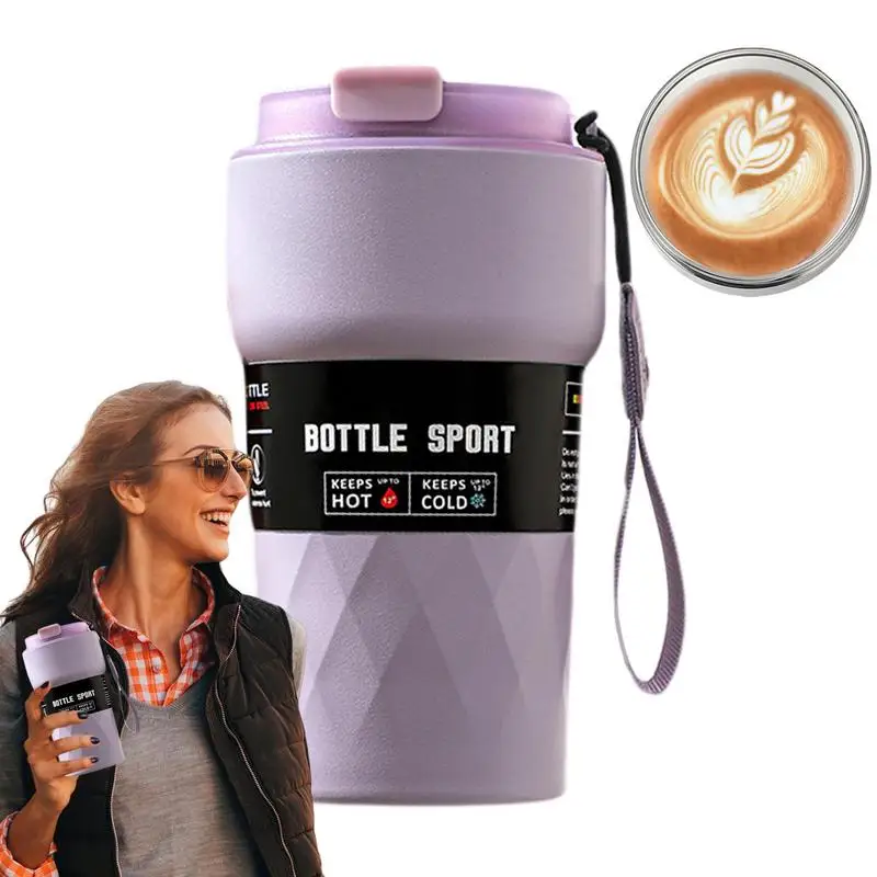 

Travel Coffee Mug 510ml Portable Vacuum Insulated Travel Mug Travel Cups For Hot Coffee Wine Whiskey Beer Cocktails For Camping