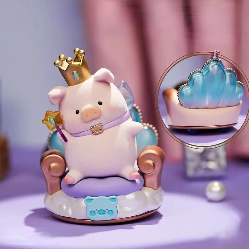 

LULU PIG Celebration Little Princess Action Figure Lulu The Piggy Crown Figurine Kawaii Pink Designer Toys Collection Limited