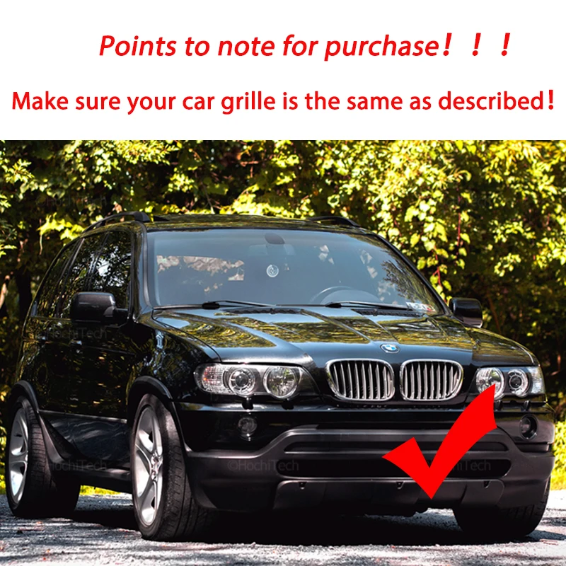 Front Kidney Grille Bumper Black Shape Grill for BMW E53 X5 Pre-LCI 1999-2003 Car Accessories Replacement Part