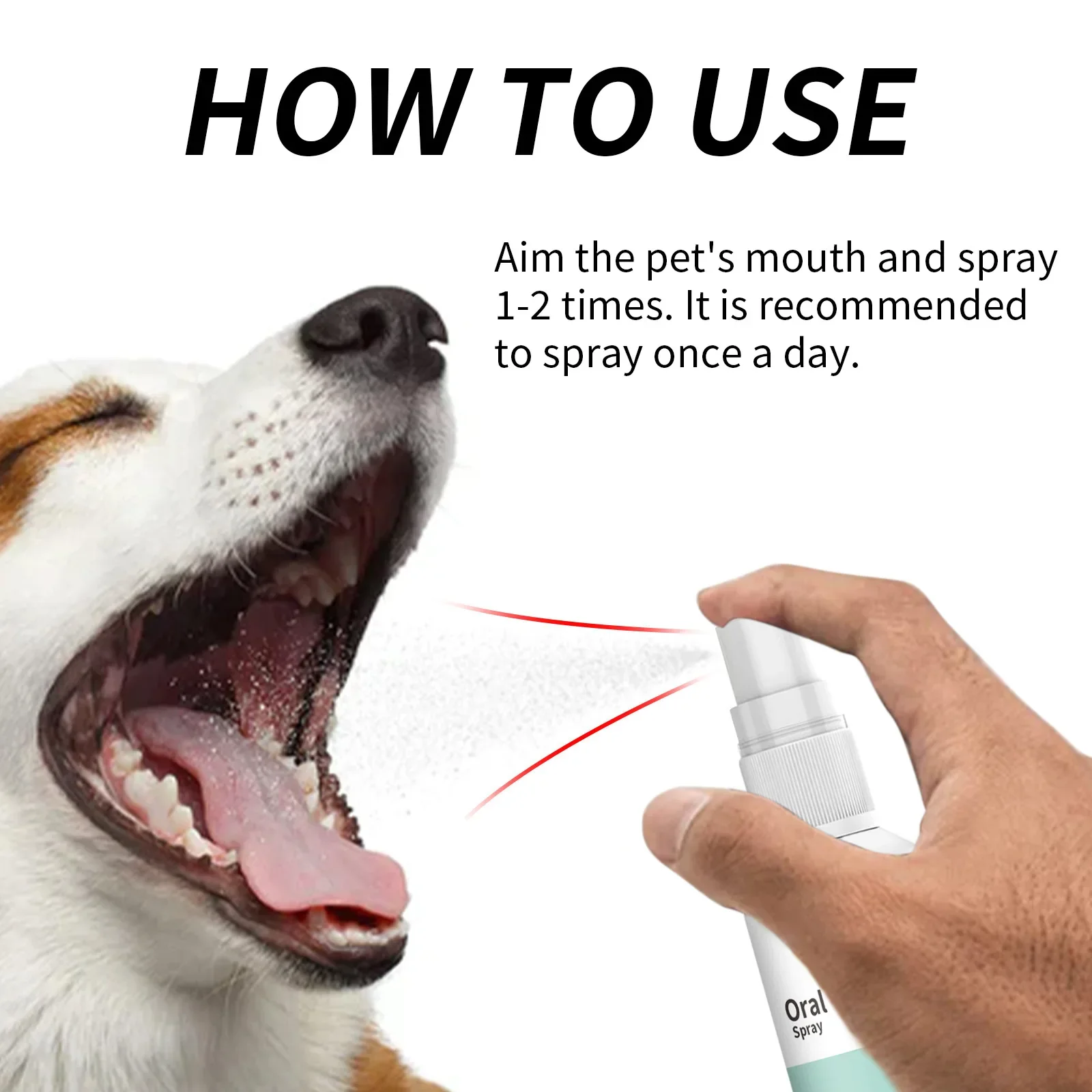 Yegbong Pet Mint Fresh Breath Spray, Cleansing Dog Mouth Odor Fresh Breath Care
