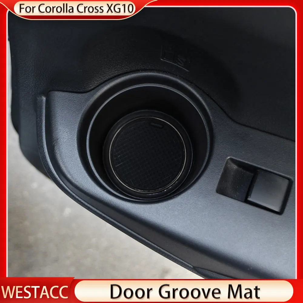 Dust-Proof Car Door Groove Mats with Cup Cushion and Gate Slot Accessories