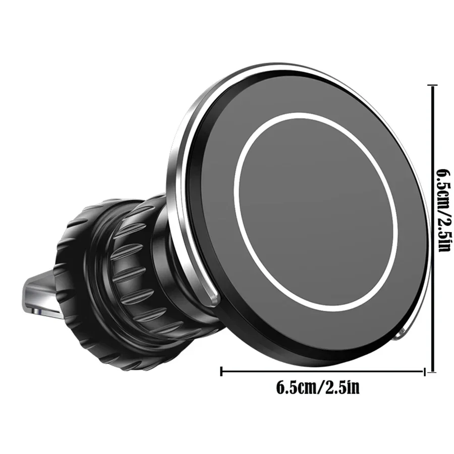 Premium Magnetic Car Phone Holder with Metal Hook - Single-Hand Operation
